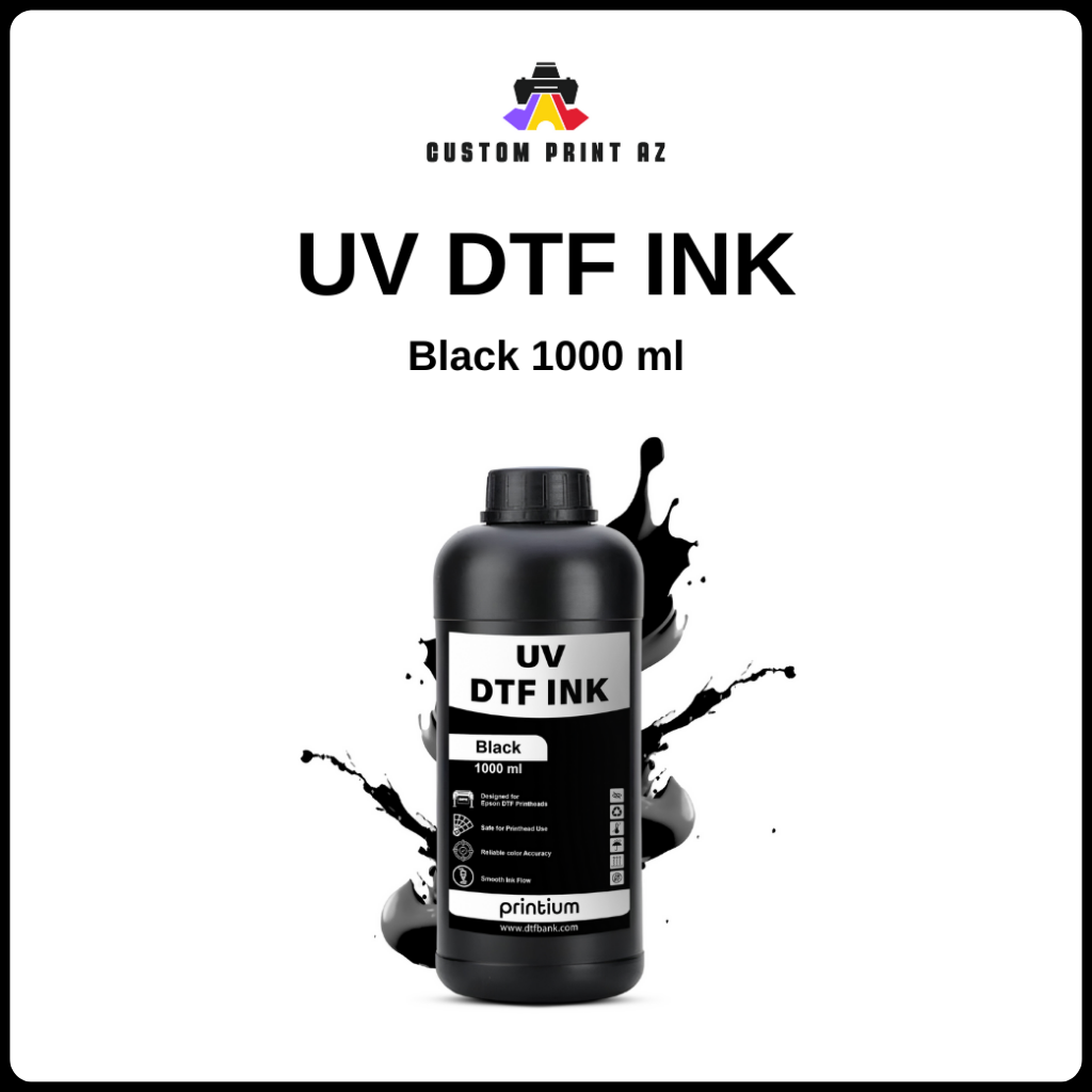 UV DTF Ink - Black 1 Liter