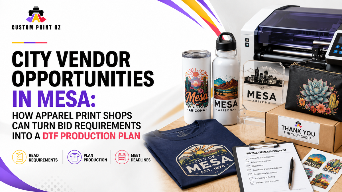 City Vendor Opportunities in Mesa: How Apparel Print Shops Can Turn Bid Requirements Into a DTF Production Plan
