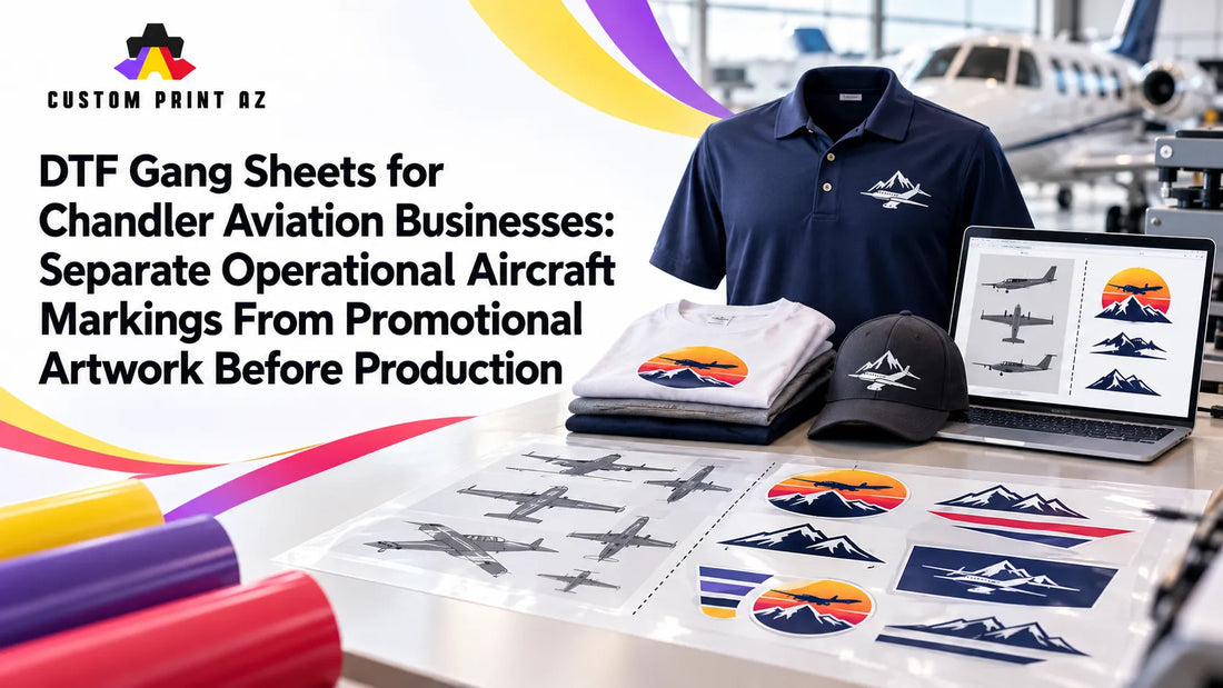 DTF Gang Sheets for Chandler Aviation Businesses: Separate Operational Aircraft Markings From Promotional Artwork Before Production