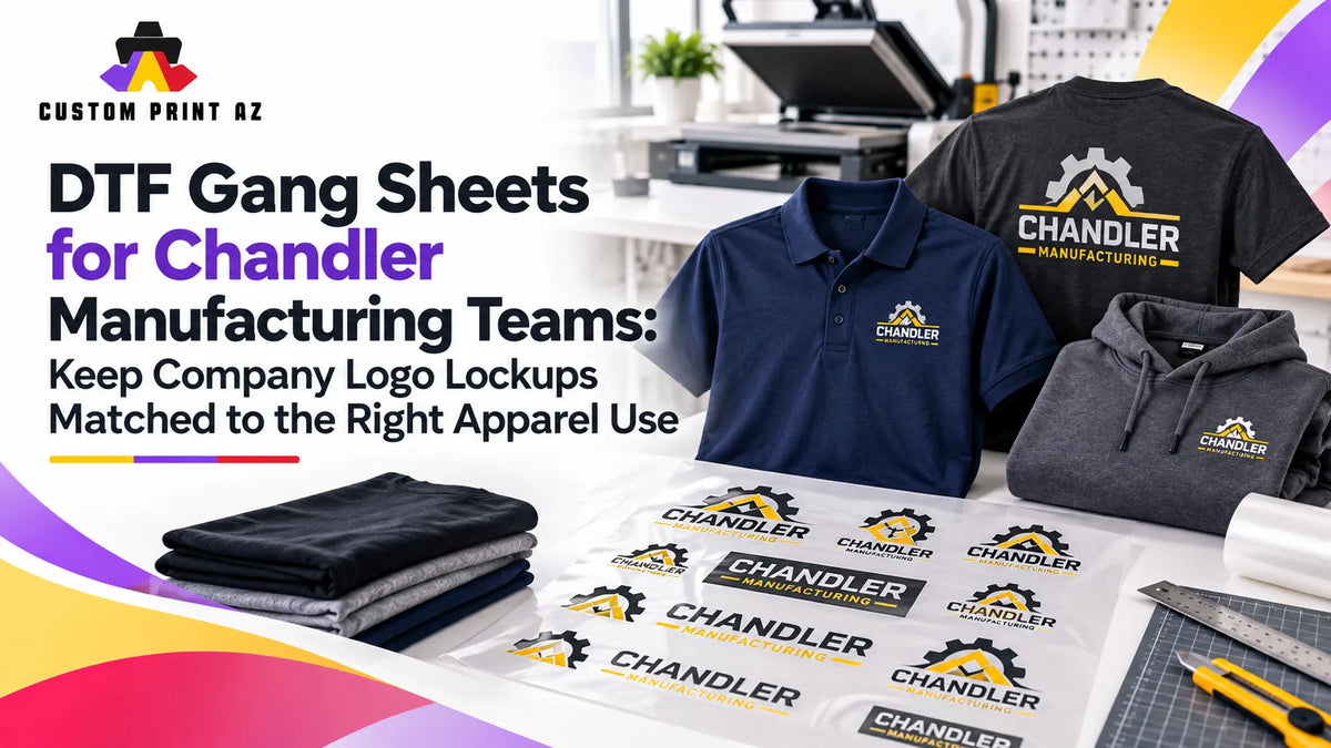 DTF Gang Sheets for Chandler Manufacturing Teams: Keep Company Logo Lockups Matched to the Right Apparel Use