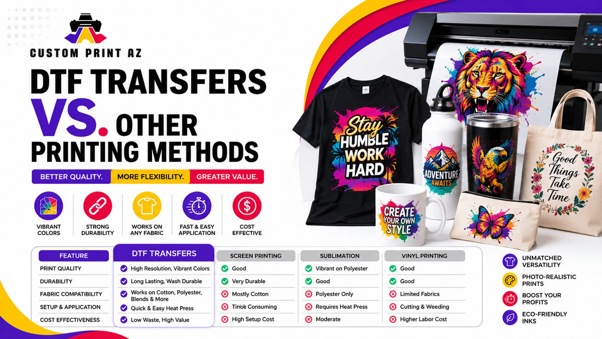 DTF Transfers vs. Other Printing Methods