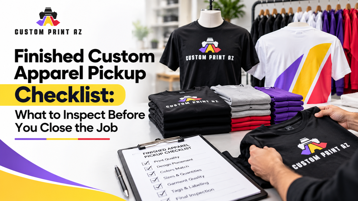 Finished Custom Apparel Pickup Checklist: What to Inspect Before You Close the Job