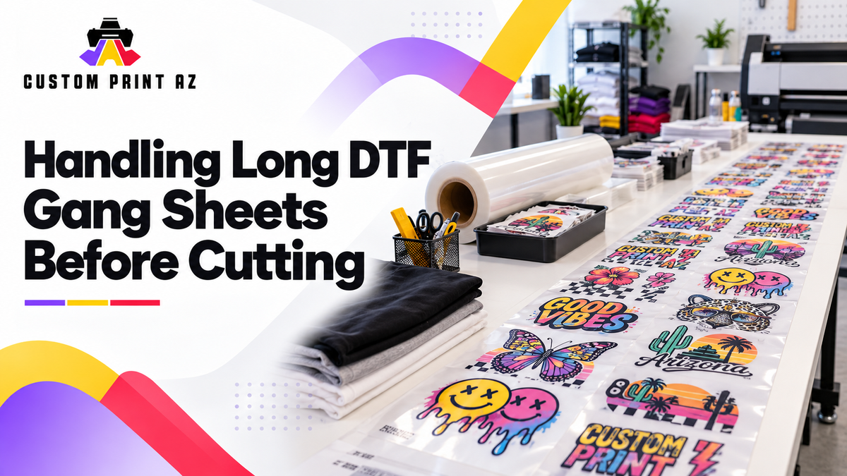 Handling Long DTF Gang Sheets Before Cutting