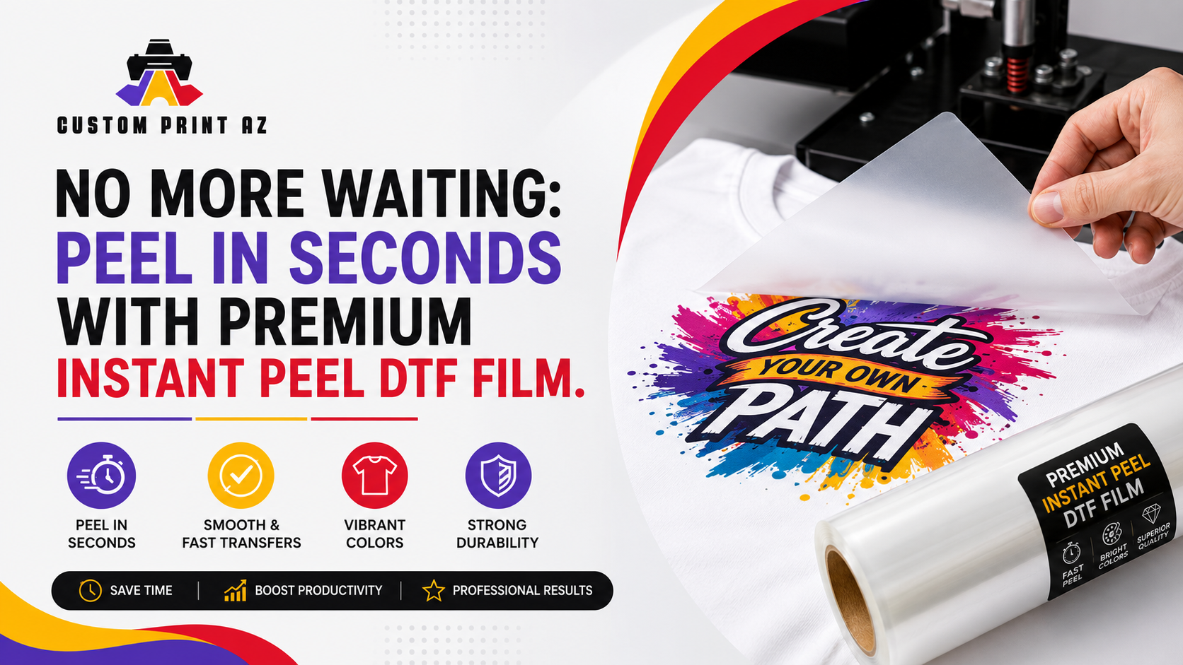 No More Waiting: Peel in Seconds with Premium Instant Peel DTF Film