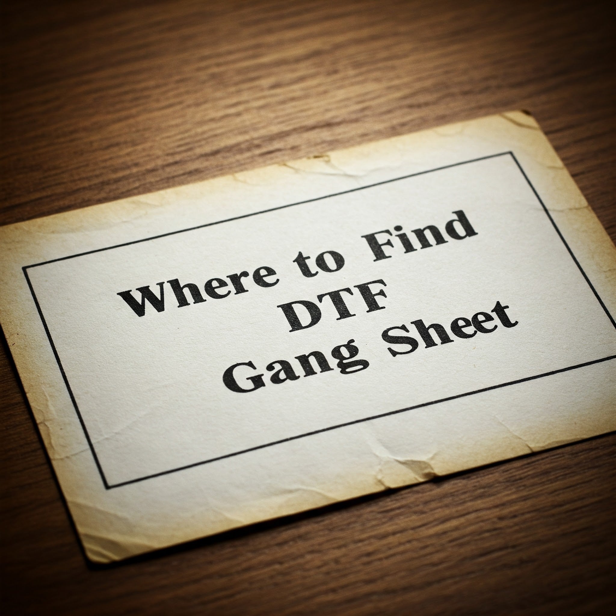 Where to Find DTF Gang Sheet