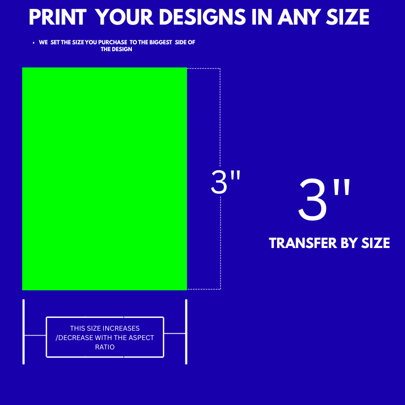 UV DTF - Transfer By Size