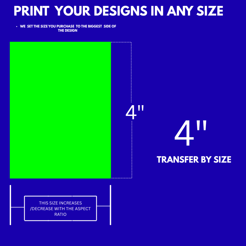 UV DTF - Transfer By Size