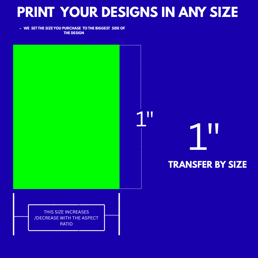 UV DTF - Transfer By Size