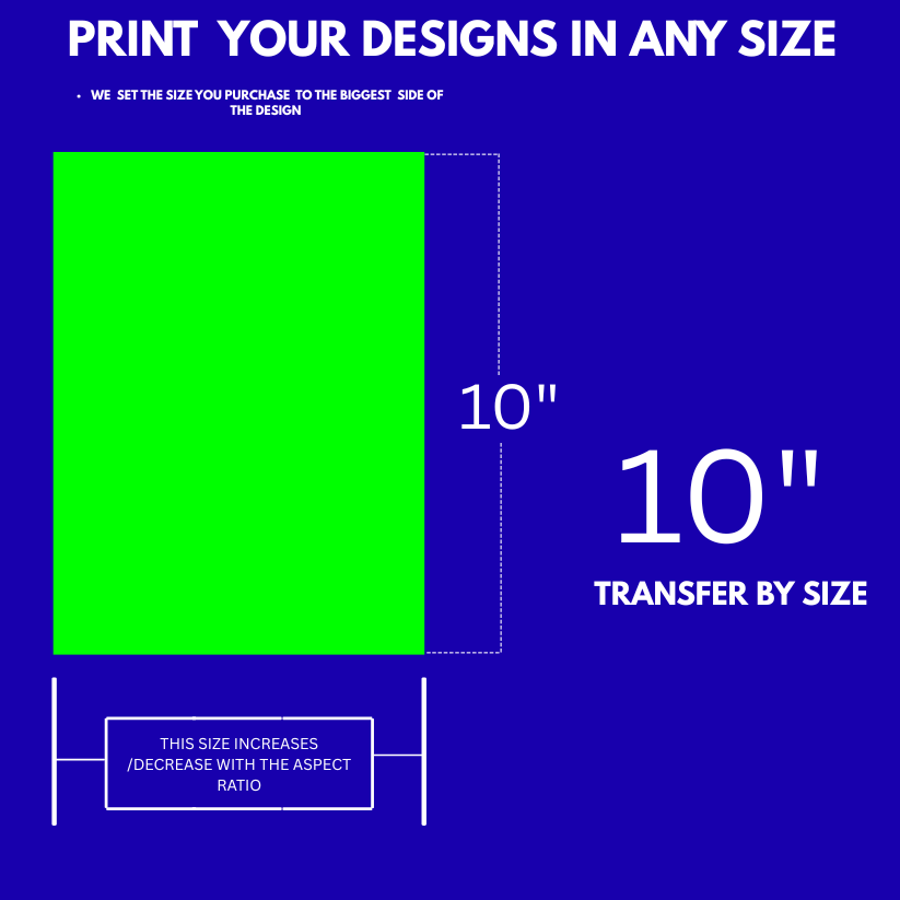 UV DTF - Transfer By Size